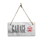 Garage 5x10 Hanging Plus Wall or Door Sign | Rustic Twine | Range of Vibrant Decor Styles | Room Signs For Home and Business