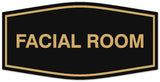 Signs ByLITA Fancy Facial room Sign - Laser-Engraved Lettering | Durable ABS Plastic | Vibrant Colors | Powerful Foam Tape Wall or Door Sign