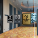 Signs ByLITA Portrait Round Quiet Please Maintain a Calm Atmosphere Door or Wall Sign Easy Installation | Directing Artists & Co-Workers | Music | Concert | Festivals