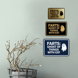 Signs ByLITA Classic Framed Farts: Ghost Of Things With Eat Wall or Door Sign