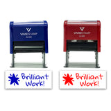 All Quality Brilliant Work! Self-Inking Rubber Stamp Motivational Teacher Stamps | Homework And Grading | Classroom Supplies