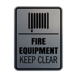 Signs ByLITA Portrait Round Fire Equipment Keep Clear Door or Wall Sign Easy Installation | Health And Safety | Building And Danger Signs