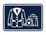 Signs ByLITA Classic Framed Coat and Bags Check Graphic Wall or Door Sign