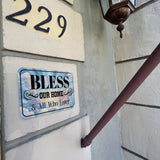 Classic Framed Plus Bless Our Home & All Who Enter Wall or Door Sign | Home Decor