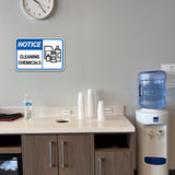 Classic Framed Plus Notice Cleaning Chemicals Door or Wall Sign | Health & Office Signage
