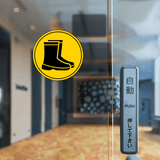 Circle Plus Safety Boots Wall or Door Sign | Easy Installation | Health & Safety Signage