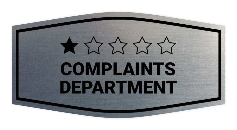 Signs ByLITA Fancy Complaints Department Funny Office Wall or Door Sign