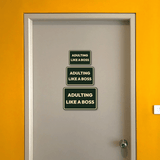 Classic Framed Plus Adulting Like A Boss Wall or Door Sign | Funny Home Or Office Decor