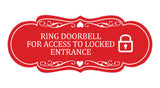 Signs ByLITA Designer Ring Doorbell for Access to Locked Entrance Wall or Door Sign