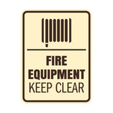 Signs ByLITA Portrait Round Fire Equipment Keep Clear Door or Wall Sign Easy Installation | Health And Safety | Building And Danger Signs