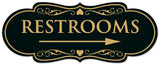 Signs ByLITA Designer Restrooms Right Arrow Sign - Easy Installation | Durable Wall or Door Sign