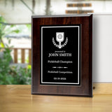 Pickleball Competition Custom Award Plaque |Easel Mount Option | Achievement and Recognition Personalizable Plaques