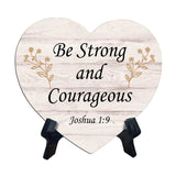 Reflective Religious Quote Signs Heart Table Sign with Acrylic Stand (6x5")