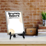 Brunch Offers 6x8 Dry Wipe Table Sign Easy Installation | Restaurant & Bar | Perfect To Clearly Direct Customers & Advertise Specials | No Pen Included