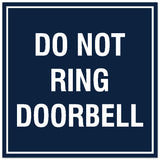 Signs ByLITA Square Do Not Ring Doorbell Sign - Easy Installation | Durable Material