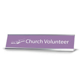 Church Office Staff Role Desk Signs 2 x 10" Plastic Desk Sign