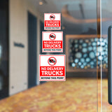 Square Plus No Delivery Trucks Beyond This Point Wall or Door Sign | Health & Safety Warehouse Business Signage