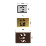 Classic Framed Faith Love Hope Wall or Door Sign