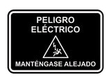 Signs ByLITA Classic Framed Peligro Eléctrico Manténgase Alejado Door or Wall Sign Easy Installation | Health And Safety | Building And Hospitality