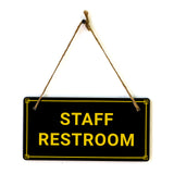 Staff Restroom 5x10 Hanging Plus Wall or Door Sign | Office Décor