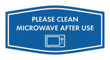 Signs ByLITA Fancy Please Clean Microwave After Use Vector Sign - Kitchen Signs | Durable Material | Cleaning Reminder | Easy Installation Wall or Door Sign