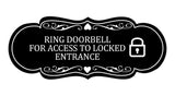 Signs ByLITA Designer Ring Doorbell for Access to Locked Entrance Wall or Door Sign
