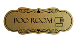 Signs ByLITA Designer Poo Room Wall or Door Sign