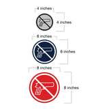 Signs ByLITA Circle No Guns Graphic Door or Wall Sign | Easy Installation | Durable Construction | Promote Health And Safety | Caution Warning Sign for Home, Business and Office Spaces