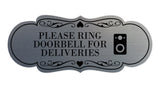 Signs ByLITA Designer Please Ring Doorbell for Deliveries Wall or Door Sign