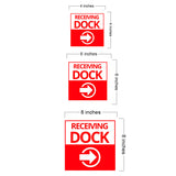 Square Plus Receiving Dock Right Arrow Wall or Door Sign | Health & Safety Warehouse Business Signage