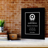 Employee Of The Month Customizable Black Frame Award Plaque | Easel Mount Option | Recognition of Achievement and Service Personalizable Plaques