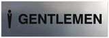Signs ByLITA Basic Gentlemen Figurine Sign - Laser-Engraved Lettering | Durable ABS Plastic | Vibrant Colors | Powerful Foam Tape