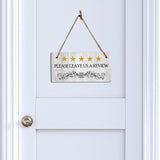 5 Stars Please Leave Us A Review 5x10 Hanging Plus Wall or Door Sign | Business Décor