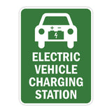Portrait Round Plus Electric Vehicle Charging Station Door or Wall Sign | Electric Vehicle Charging Station | Parking