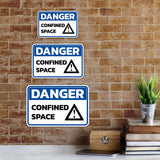 Classic Framed Plus Danger Confined Space Wall or Door Sign | Workplace Safety Compliance Signs