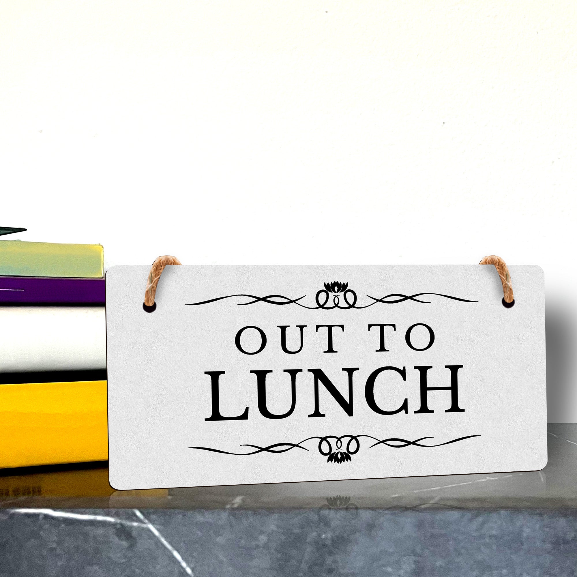 Out to Lunch 5 out-to-lunch-5-x-10-hanging-wall-or-door-sign-rustic-twine-styli-all-quality