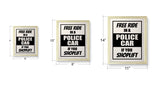 Designs ByLITA Free Ride In A Police Car If You Shoplift, Wall Print Art | Retail Store Decoration (Unframed or Framed)