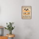 Portrait Round Plus Welcome To our Camper The Drivers Are Cold, The Laughs Are Loud, The Friendship Is Free Door or Wall Sign | Camping RV Decoration