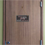 Prayer Is The Key To Heaven But Faith Unlocks The Door 5x10 Hanging Plus Wall or Door Sign | Religious Home Decor