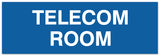 Signs ByLITA Basic Telecom Room Sign - Laser-Engraved Lettering | Durable ABS Plastic | Vibrant Colors | Powerful Foam Tape