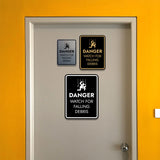 Signs ByLITA Portrait Round Danger Watch For Falling Debris Door or Wall Sign Easy Installation | Health And Safety | Building And Danger Signs