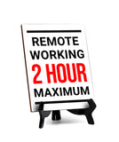Remote Working Rules Sign|Café or Restaurant Co-Working Etiquette Table Sign with Acrylic Stand (6x8“)