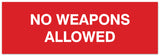 Signs ByLITA Basic No Weapons Allowed Sign - Laser-Engraved Lettering | Durable ABS Plastic | Vibrant Colors | Powerful Foam Tape