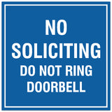 Signs ByLITA Square No Soliciting Do Not Ring Doorbell Sign - Easy Installation | Durable Material