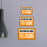 Classic Framed Plus Restricted Area This Door Is Alarmed Wall or Door Sign | Eco-Friendly Recycling