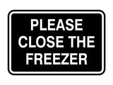 Signs ByLITA Classic Framed Please Close The Freezer Door or Wall Sign | Eco-Friendly Home Signs