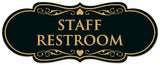 Signs ByLITA Designer Staff Restroom Sign - Easy Installation | Durable Wall or Door Sign