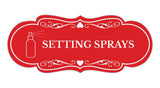 Signs ByLITA Designer Setting Sprays Makeup Area Wall or Door Sign
