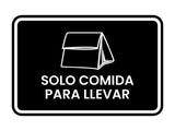 Signs ByLITA Classic Framed Solo Comida para llevar Door or Wall Sign