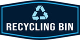 Fancy Plus Recycling Bin Wall or Door Sign Easy Installation | Eco-Friendly Green Awareness